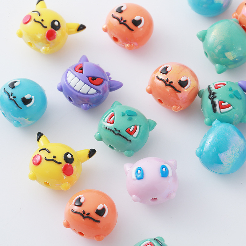 Jewelry Making With Resin - 12pcs Pokémon Bead DIY Mobile Phone
