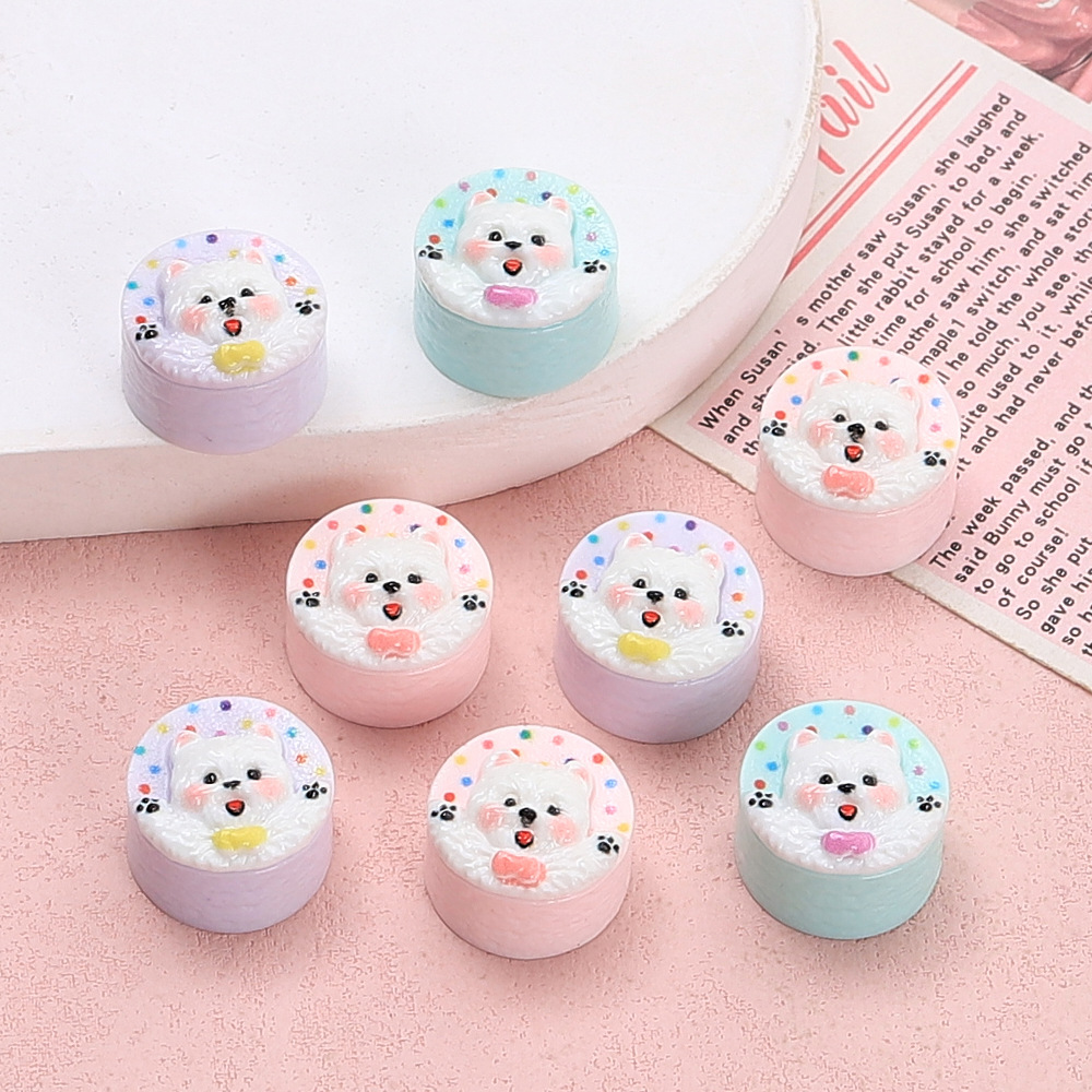 Jewelry Making Glue - 10pcs Creative multi-color puppy cake resin