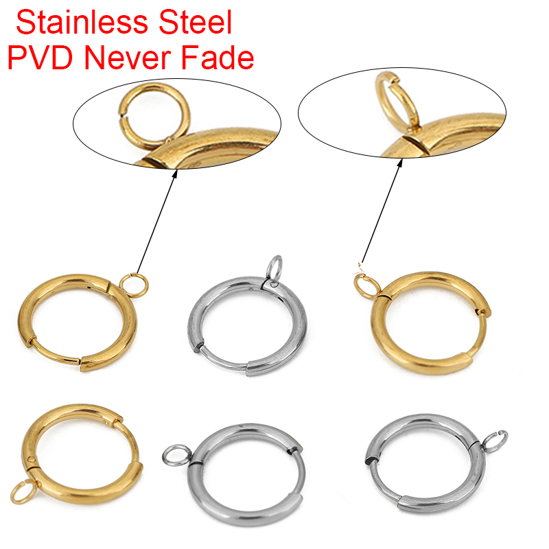 Jewelry Making Articles - 10pcs PVD Never Fade Earrings Hooks