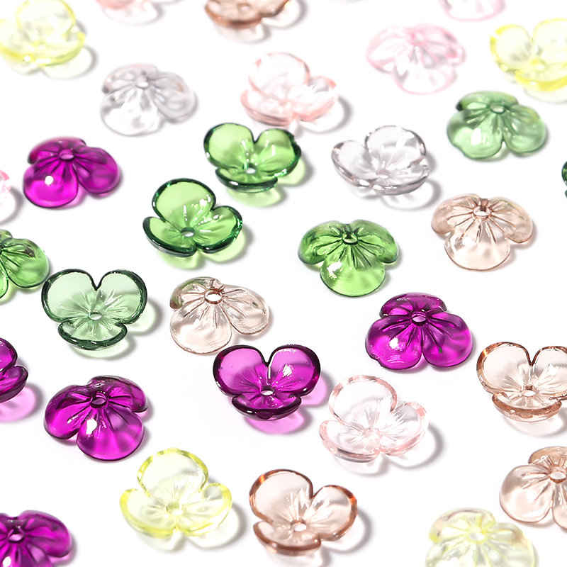 Jewelry Making With Resin - 20pcs/lot Transparent Resin Petal Beads Blossoms