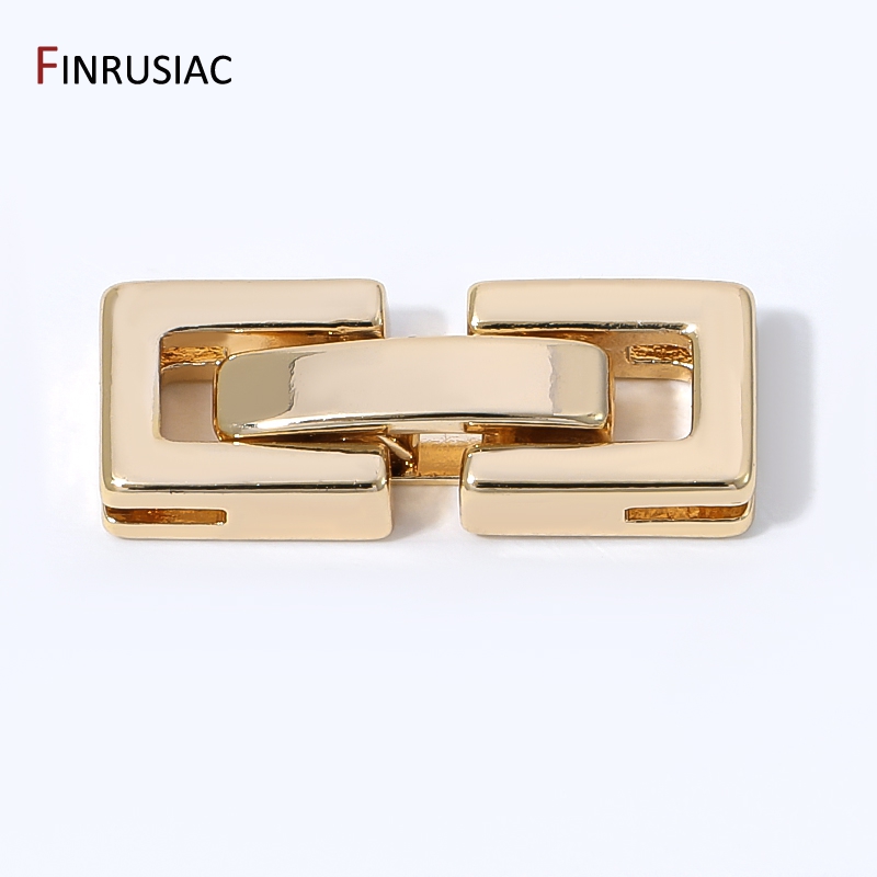 Jewelry Making Articles - 14K Gold Plated Rectangular Pearl Clasps