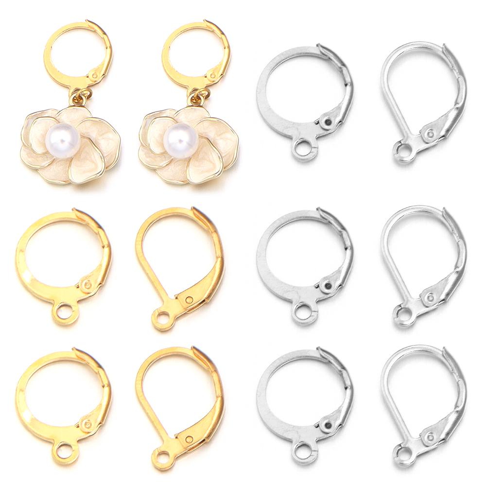 Jewelry Making Articles - 20pcs/lot Stainless Steel Ear Hook Round