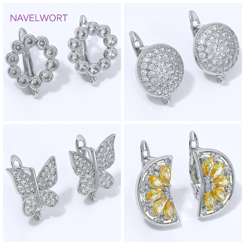 Jewelry Making Articles - 18K Gold Plated Fan Shape Flower