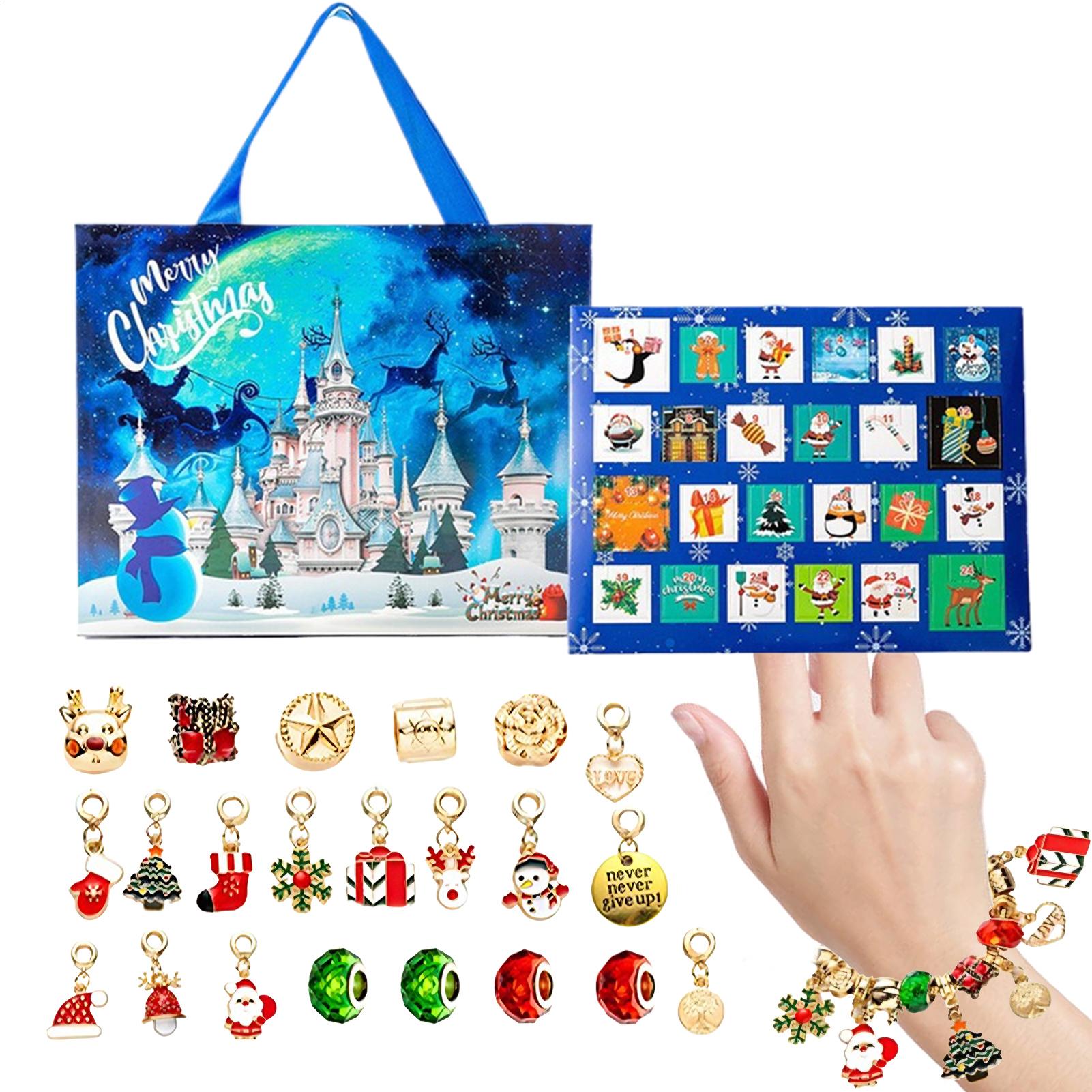 Jewelry Making Advent Calendar - 2025 Christmas Charm Bracelet Making Kit