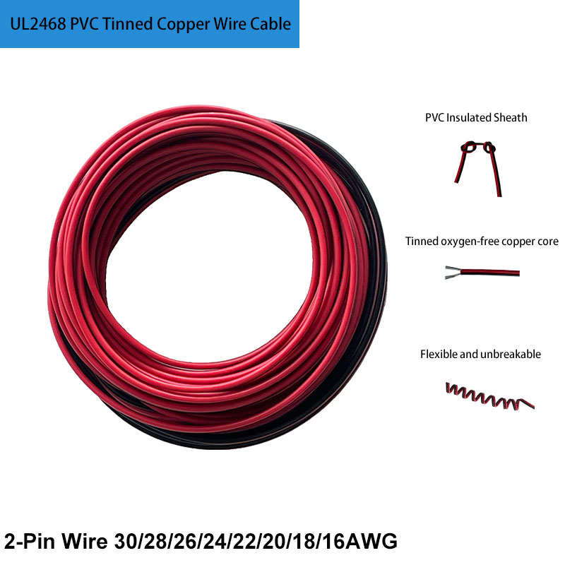 UL2468 PVC 2-Pin Wire Tinned C - Wire 22 Gauge Copper ulasan dan harga