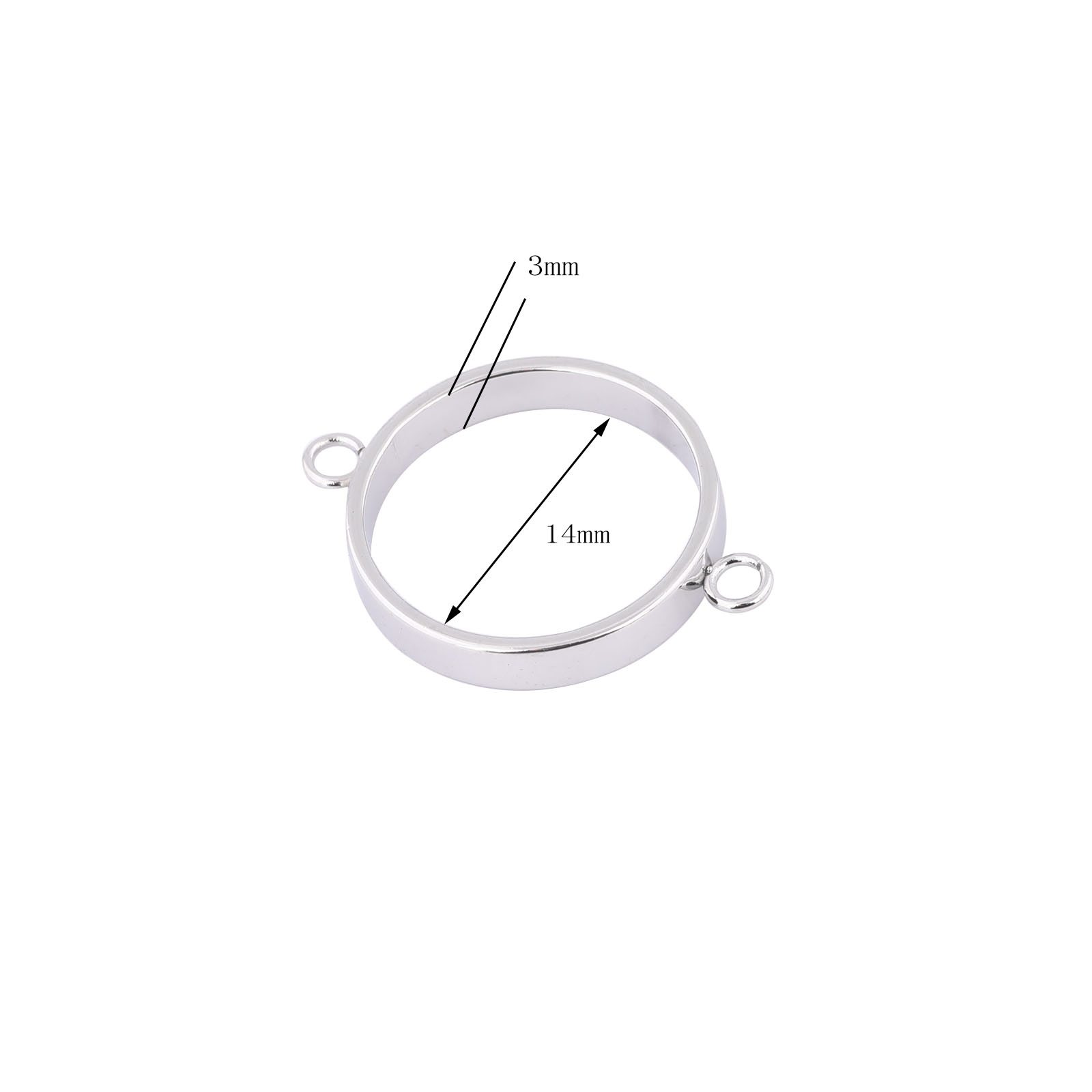 10pcs Stainless Steel 14mm Ope - Jewelry Making With Resin ulasan dan harga