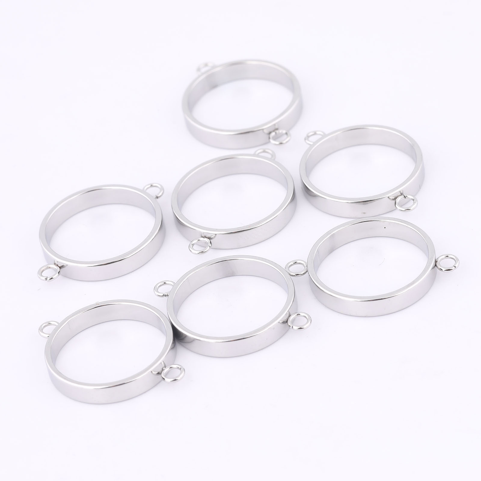 10pcs Stainless Steel 14mm Ope - Jewelry Making With Resin ulasan dan harga