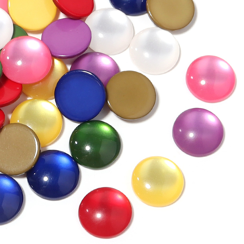 50pcs Mixed Color Resin Caboch - Jewelry Making Gemstones ulasan dan harga