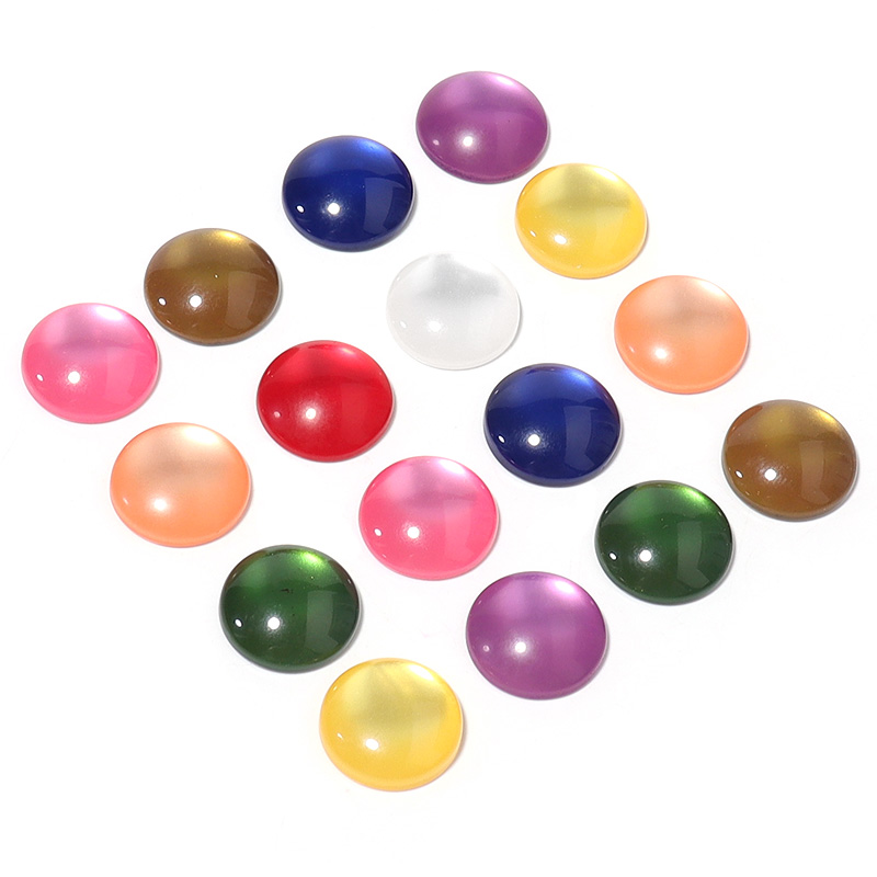 50pcs Mixed Color Resin Caboch - Jewelry Making Gemstones ulasan dan harga