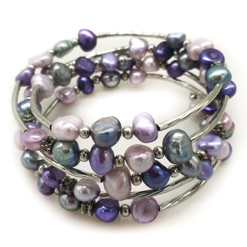 33 Inches 7-8mm Purple Memory  - Memory Wire Bracelet ulasan dan harga