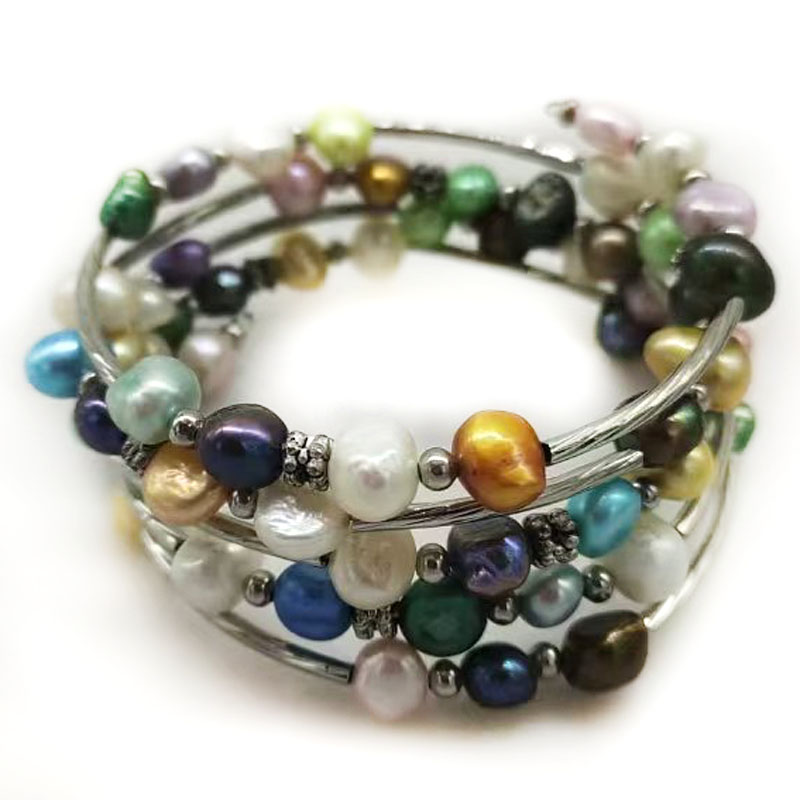 33 inches 7-8mm Rainbow Natura - Memory Wire Bracelet ulasan dan harga