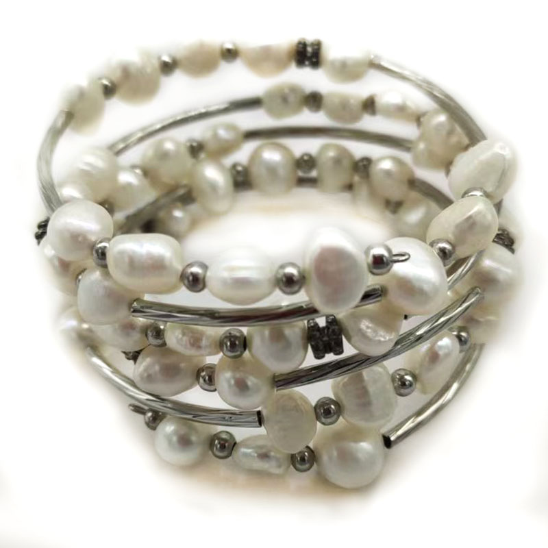 33 inches 7-8mm Rainbow Natura - Memory Wire Bracelet ulasan dan harga