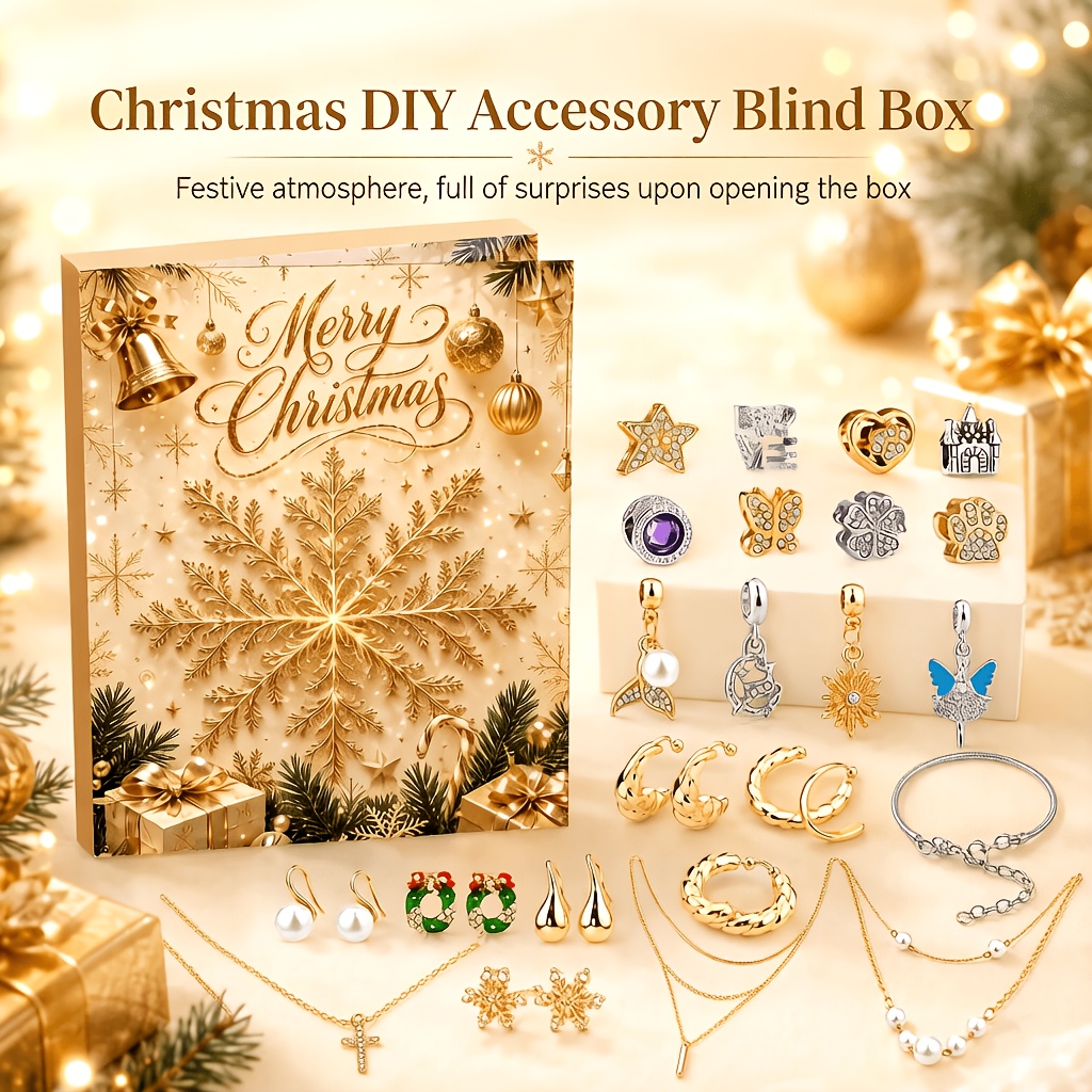 24Pcs Advent Calendar DIY Meta - Jewelry Making Advent Calendar ulasan dan harga