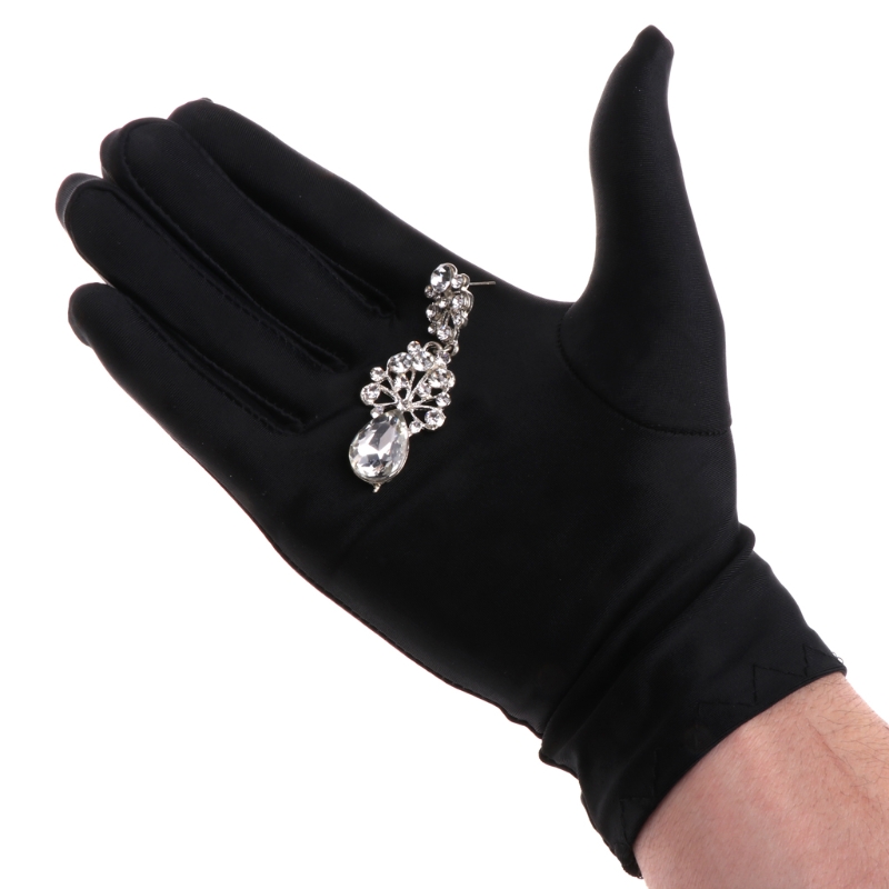 Black Cotton Gloves Jewelry Gl - Jewelry Making Gloves ulasan dan harga
