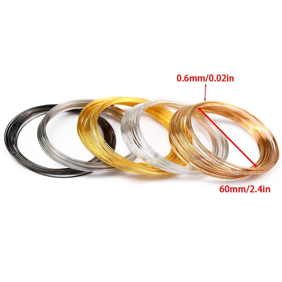 Memory Steel Wire 50Loops/Lot  - Memory Wire Bracelet ulasan dan harga