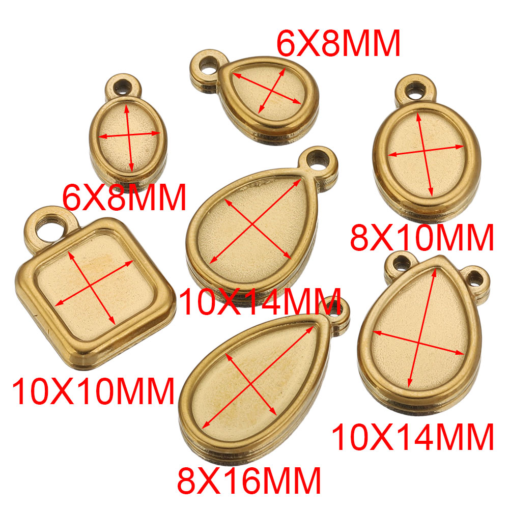 5pcs Stainless Steel Square Dr - Jewelry Making With Resin ulasan dan harga