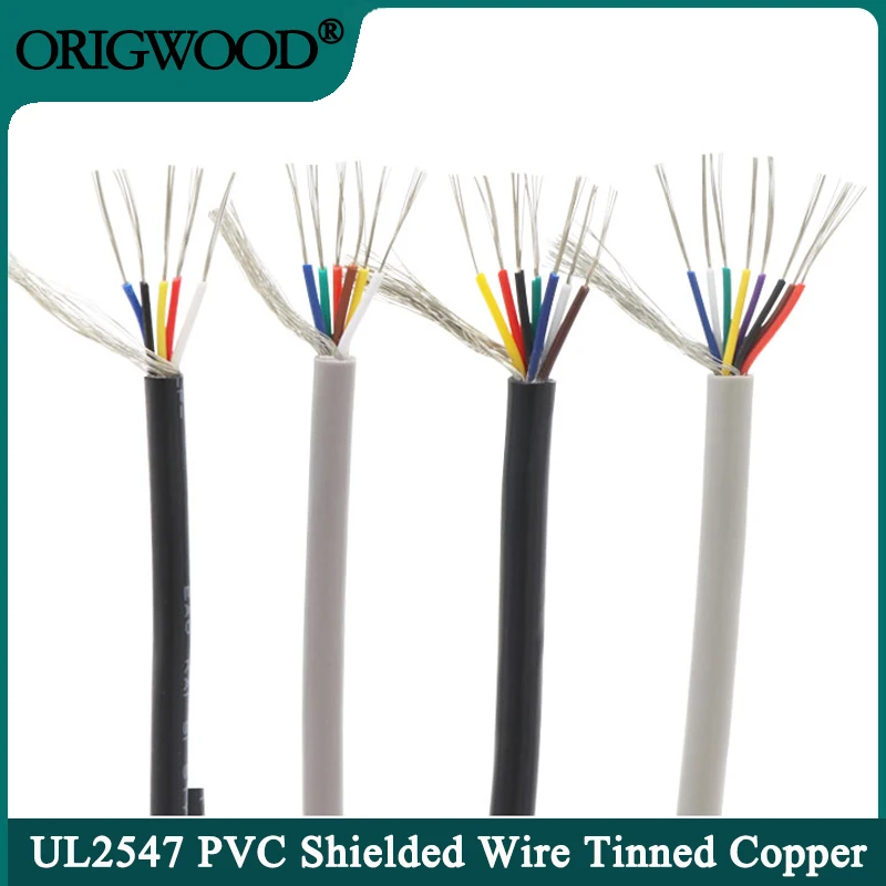 5/10m UL2547 Shielded Wire 30  - Wire 22 Gauge Copper ulasan dan harga