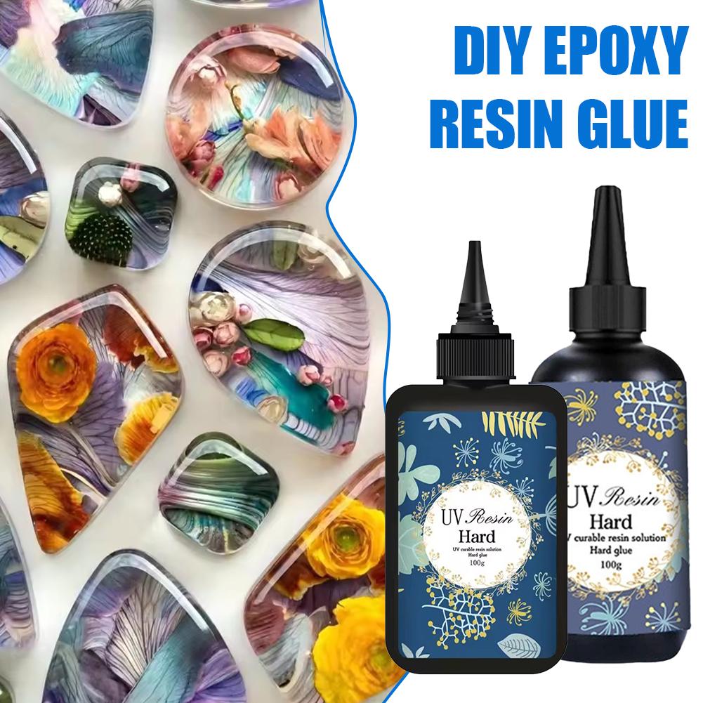 1/2Pcs Crystal Clear Hard UV R - Jewelry Making Glue ulasan dan harga