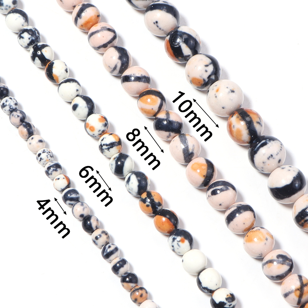 4 6 8 10mm Orange White Black  - Jewelry Making Gemstones ulasan dan harga