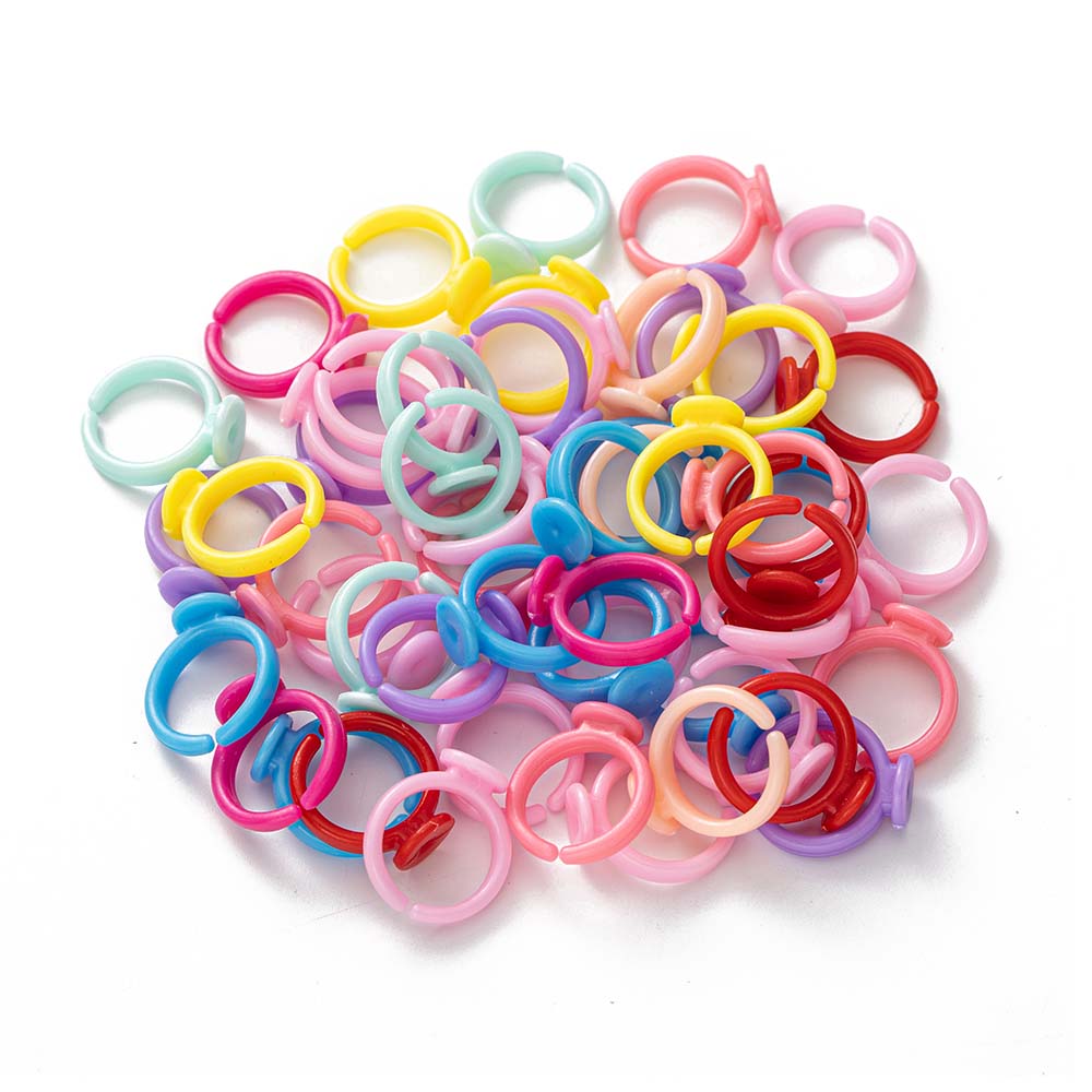 100pcs Clear Plastic Adjustabl - Jewelry Making 4 Year Old ulasan dan harga