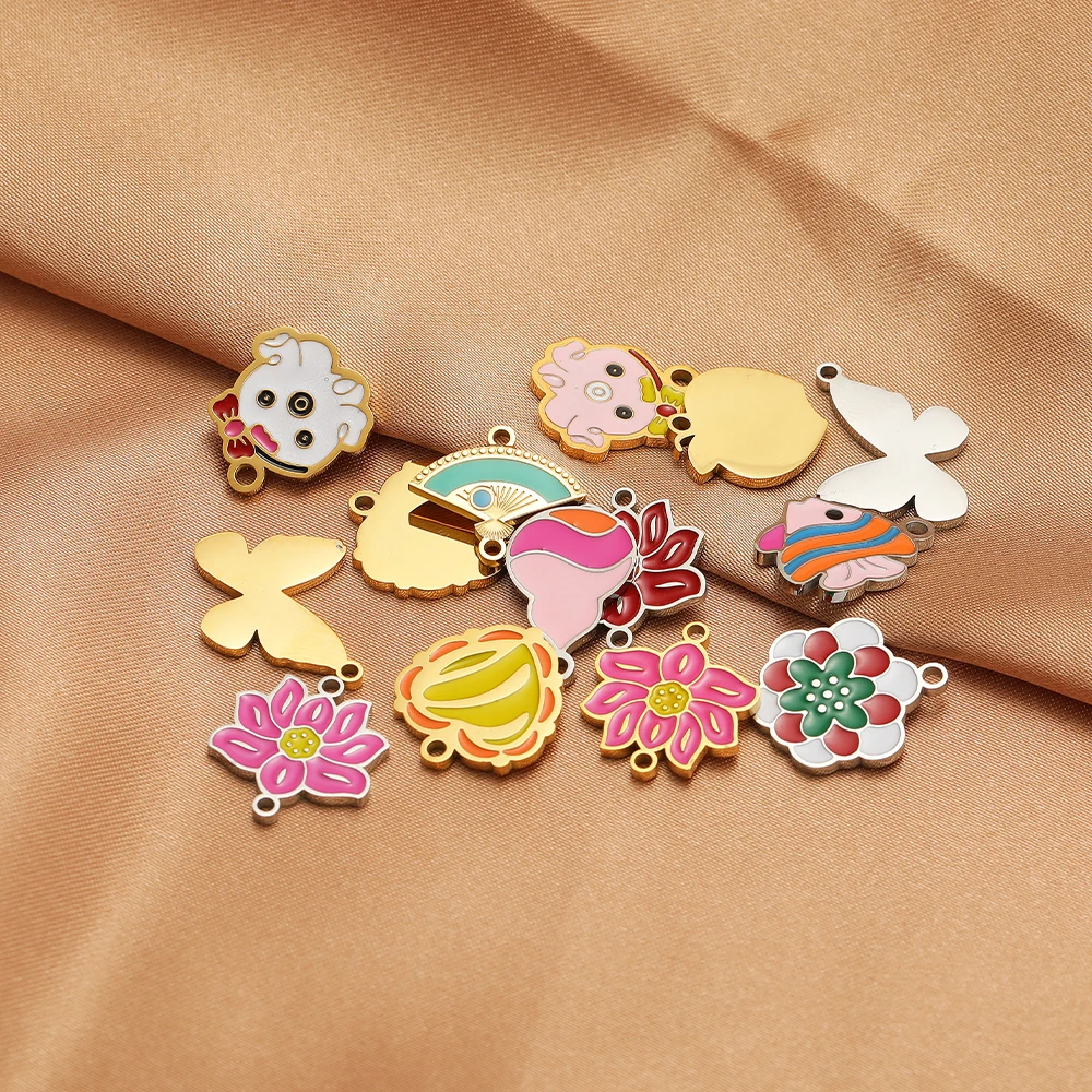5pcs Stainless Steel Lotus But - Jewelry Making 4 Year Old ulasan dan harga