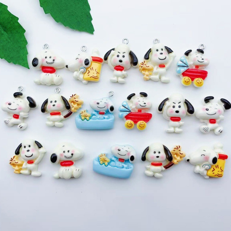 12pcs resin cartoon dog pendan - Jewelry Making With Resin ulasan dan harga