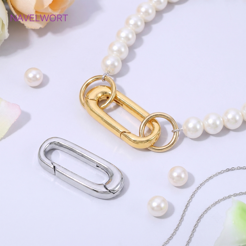 1/2/4Pcs 18K Gold Plated Oval  - Jewelry Making Articles ulasan dan harga