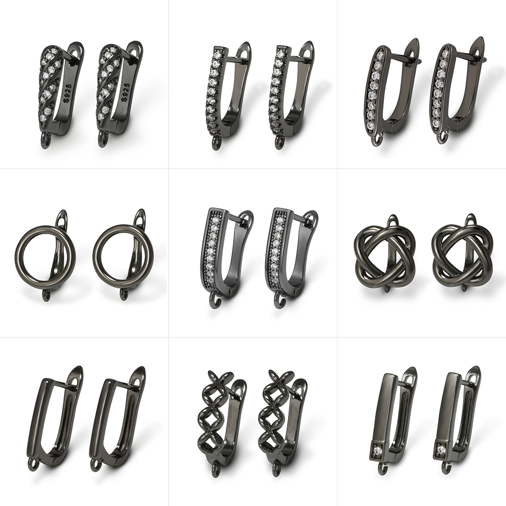 YANASI 1 Pair Gun Black  Brass - Jewelry Making Articles ulasan dan harga