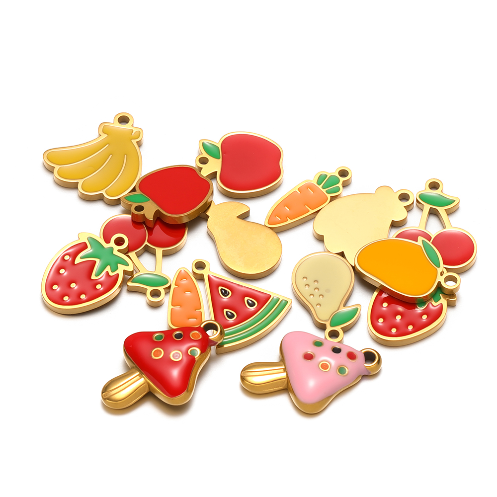 5Pcs Stainless Steel Cute Mush - Jewelry Making 4 Year Old ulasan dan harga