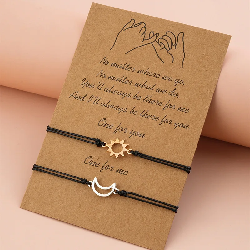 Simple Sun and Moon Alloy Wax  - Memory Wire Bracelet ulasan dan harga