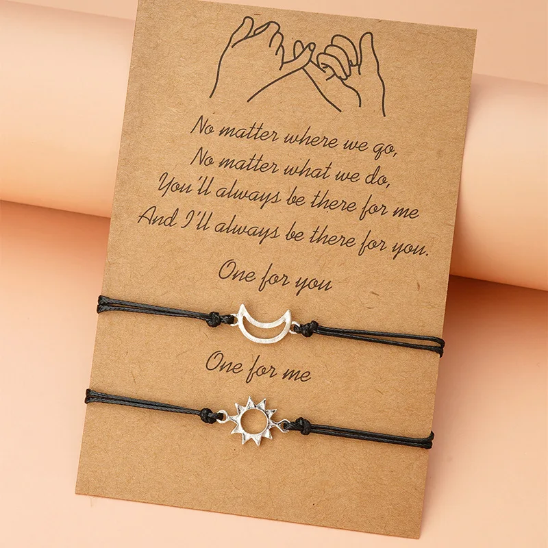 Simple Sun and Moon Alloy Wax  - Memory Wire Bracelet ulasan dan harga