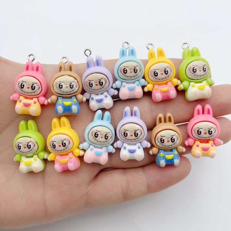 10Pcs Kawaii Rabbit Strawberry - Jewelry Making With Resin ulasan dan harga