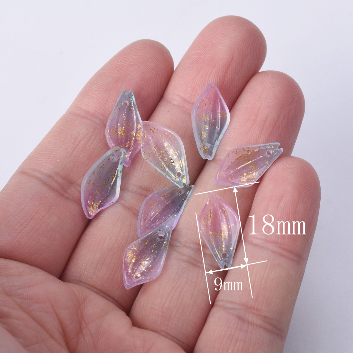 10pcs Flower Petal Shape 18x9m - Jewelry Making Qc ulasan dan harga