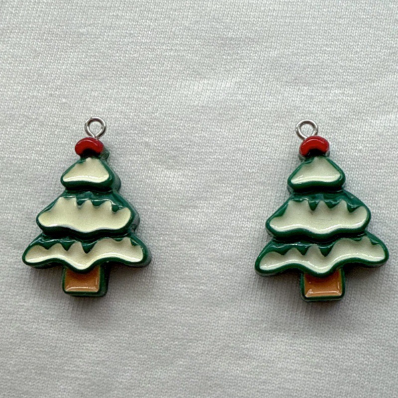10pcs Christmas Cartoon Series - Jewelry Making With Resin ulasan dan harga
