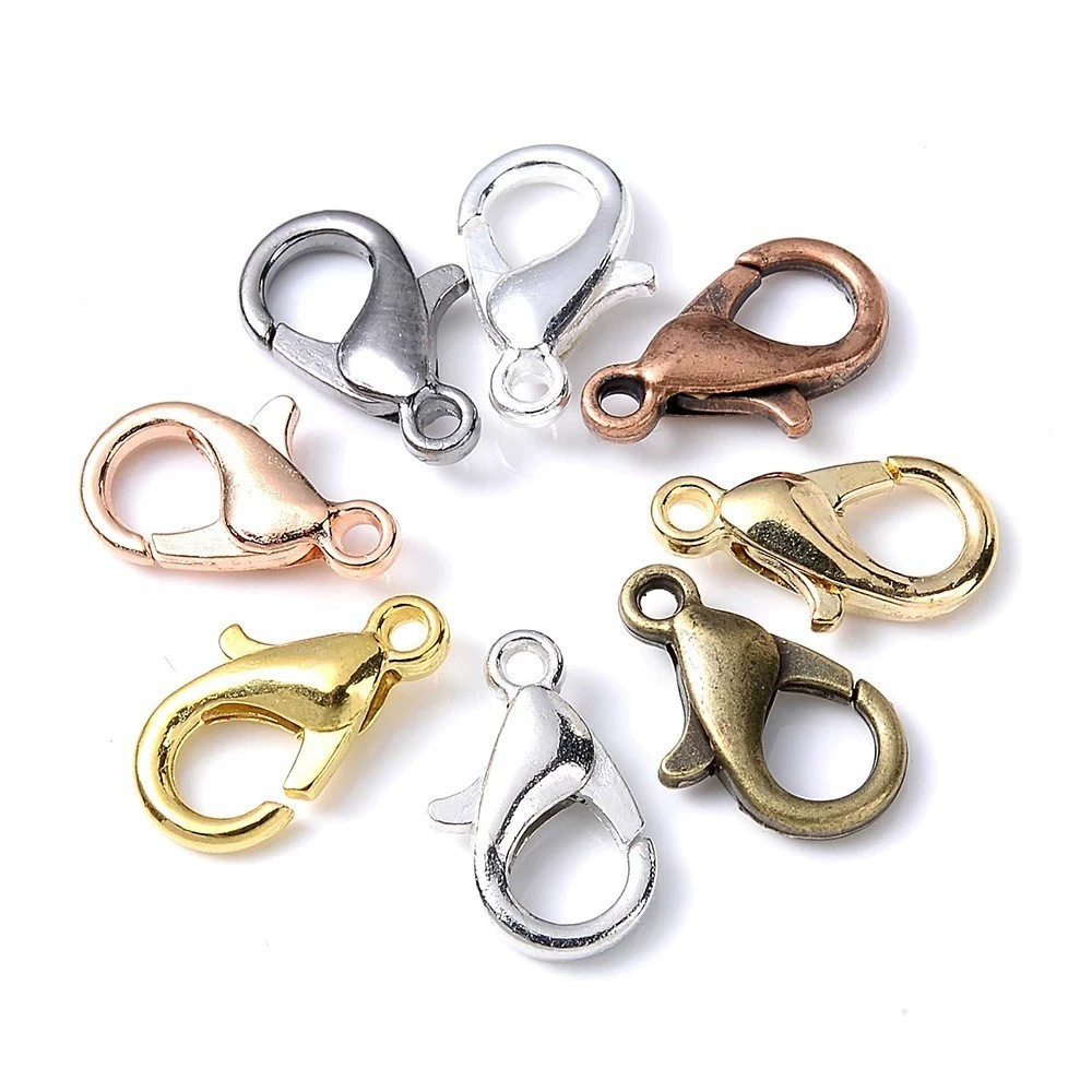 100pcs 9 12 14mm Zinc Alloy Lo - Jewelry Making Metal Supplies ulasan dan harga
