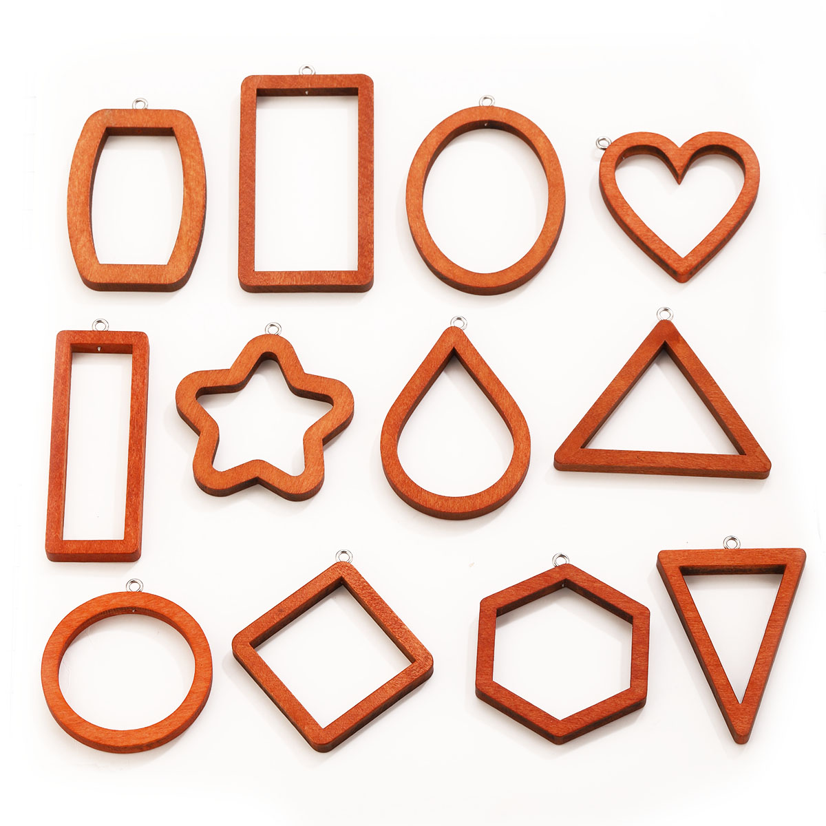 10PCS Triangle Rectangle Wood  - Jewelry Making With Resin ulasan dan harga