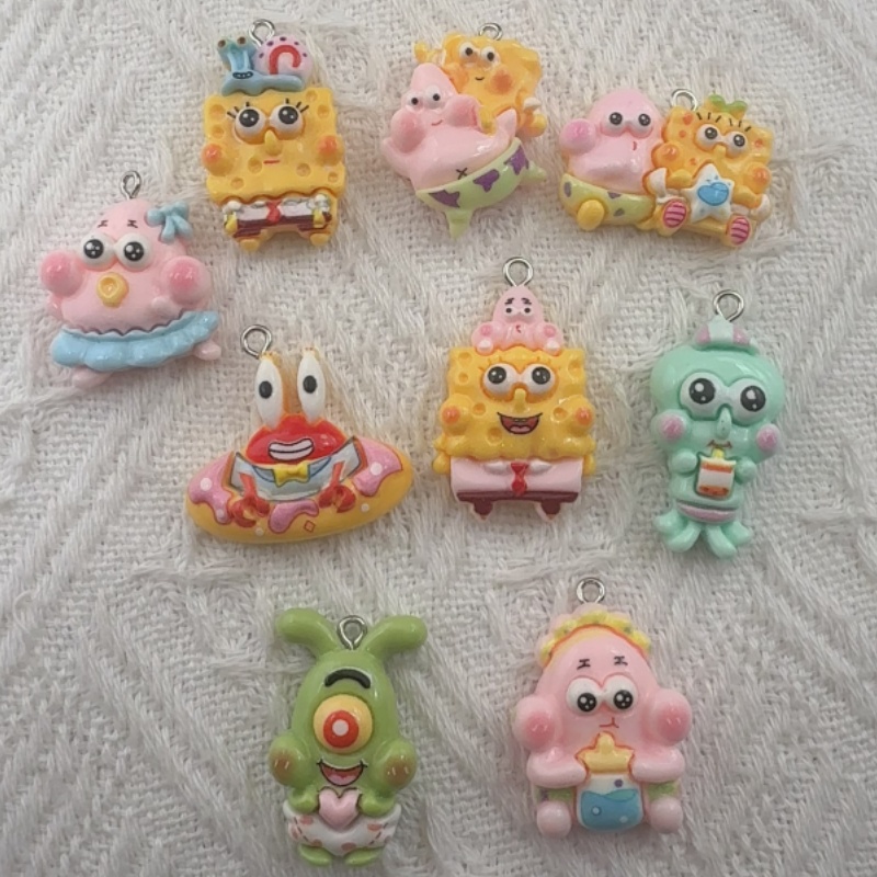 10pcs cartoon resin pendant, D - Jewelry Making With Resin ulasan dan harga