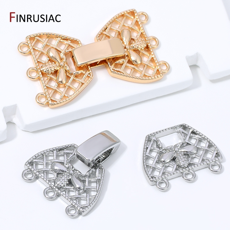 14K Gold Plated Brass 3-Row Pe - Jewelry Making Articles ulasan dan harga