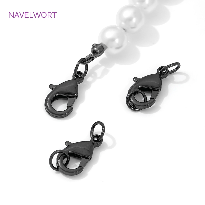 Black Color Brass Lobster Clas - Jewelry Making Articles ulasan dan harga