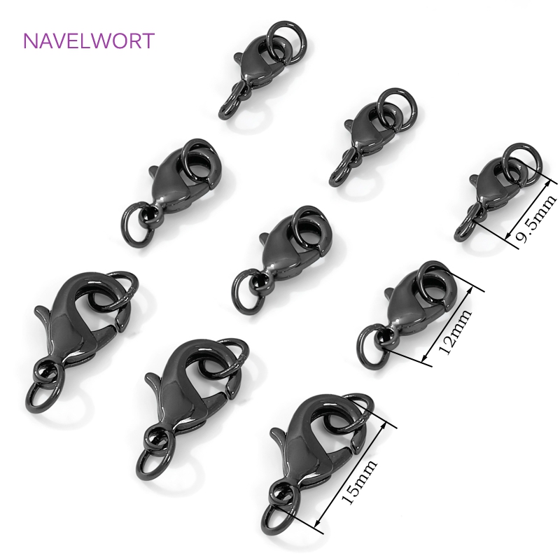 Black Color Brass Lobster Clas - Jewelry Making Articles ulasan dan harga