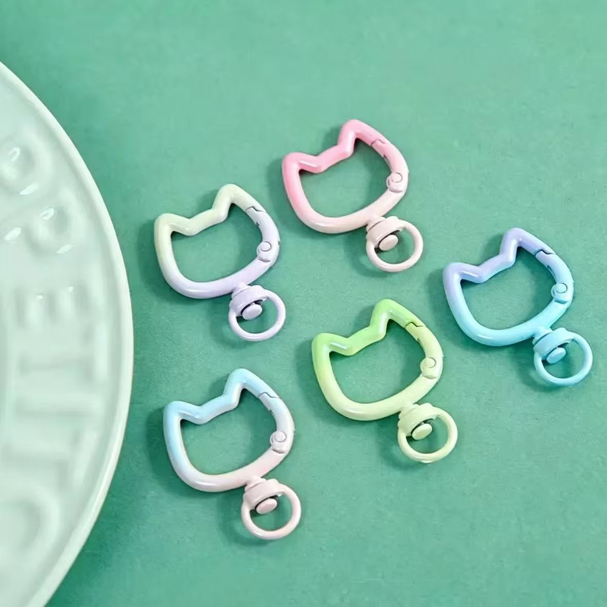 5-10PCS Gradient Cute Cat Clas - Jewelry Making Articles ulasan dan harga