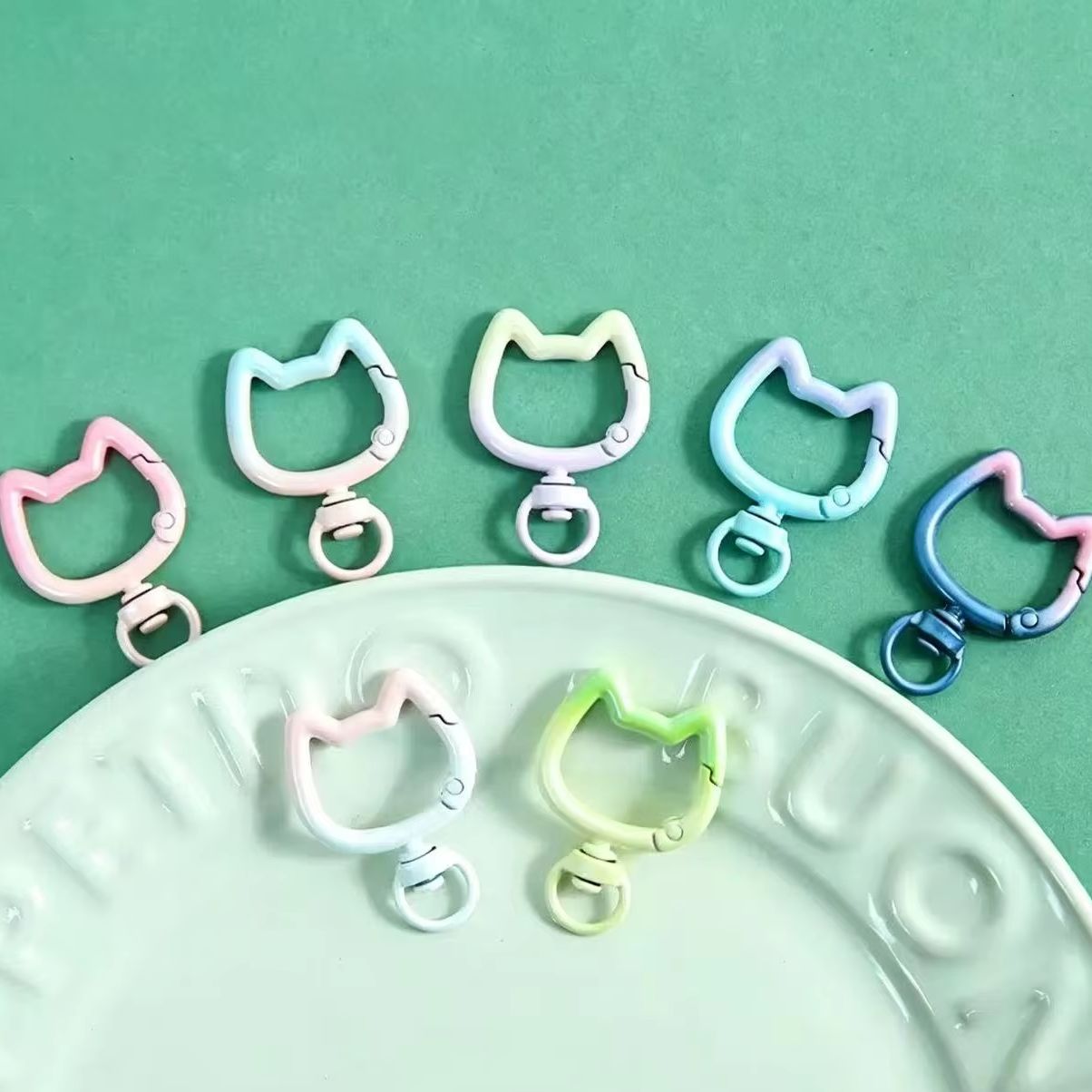 5-10PCS Gradient Cute Cat Clas - Jewelry Making Articles ulasan dan harga